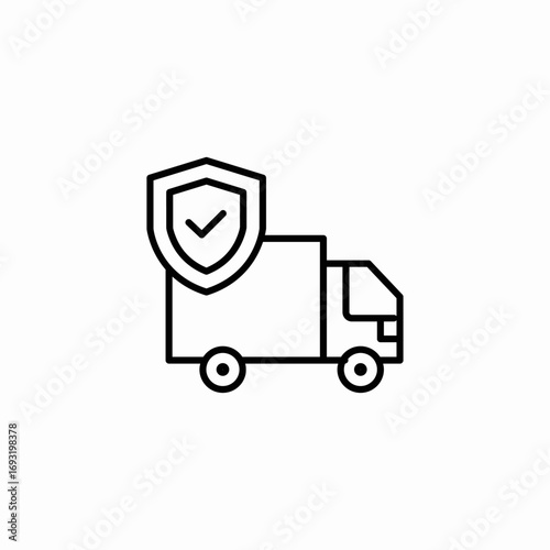 shipment insurance icon sign vector