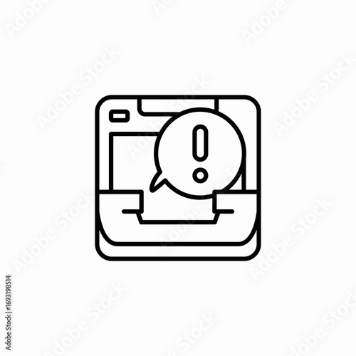 system alert icon sign vector