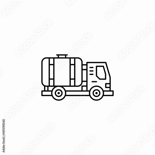 tanker truck icon sign vector