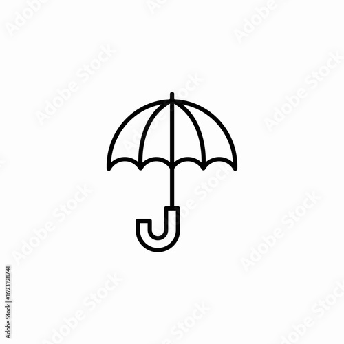 umbrella icon icon sign vector