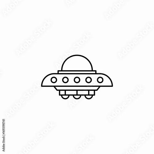 unknown flying object icon sign vector