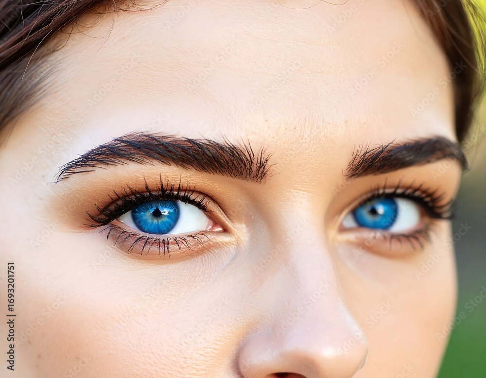 Obraz premium Close-up of Woman's Eyes Outdoors
