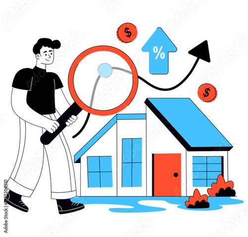 An illustration design of property analytics
