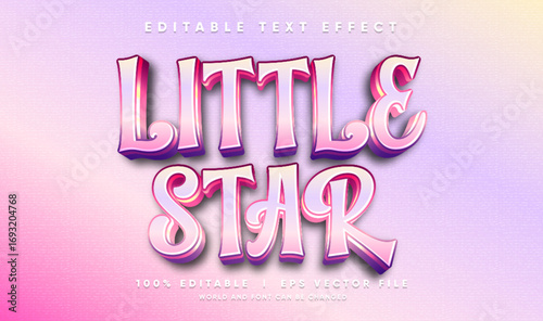 star angel 3d luxury vector text effect with modern style