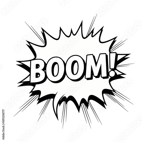 Comic bubble boom vector