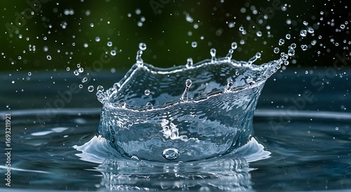 Water Splashing in a Bowl.