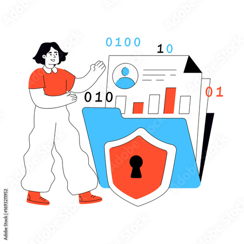 Premium download illustration of folder security