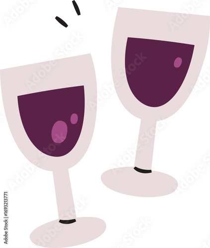 Clinking Wine Glasses Celebration