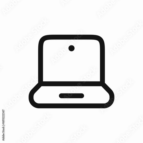 laptop computer icon sign vector