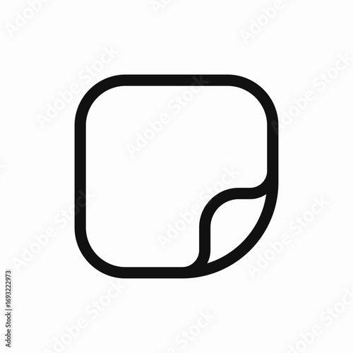 sticky note icon sign vector