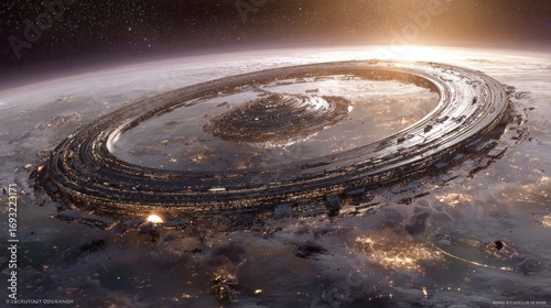 Fototapeta Naklejka Na Ścianę i Meble -  Orbital space station structure