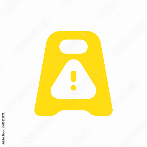 wet floor warning icon sign vector