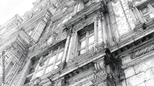 Ornate building facade detail