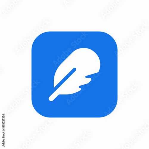feather pen icon sign vector
