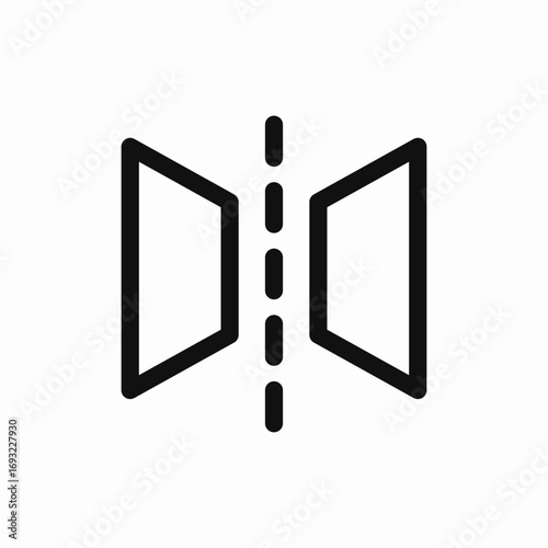 mirror reflection tool icon sign vector