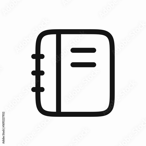 notepad copybook icon sign vector