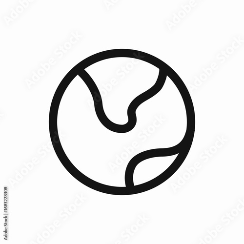 planet globe icon sign vector