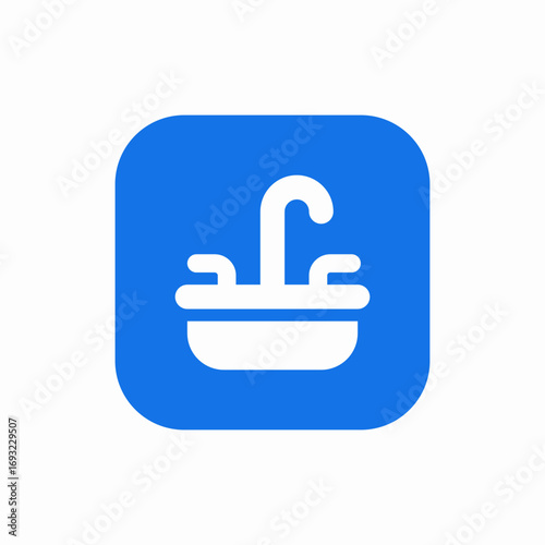 wash basin icon sign vector