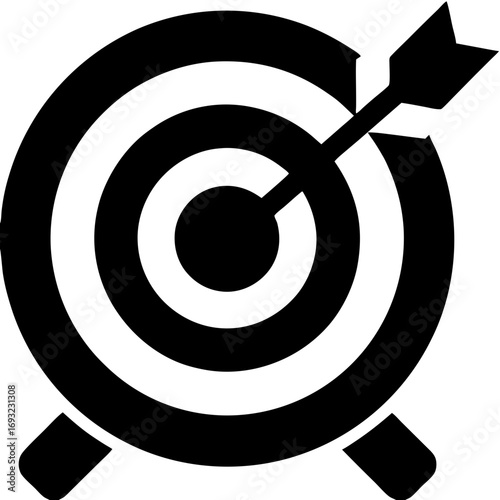 Iconic representation of a successful target hit, symbolizing precision, strategic goal achievement, and accurate aim for optimal results in any pursuit