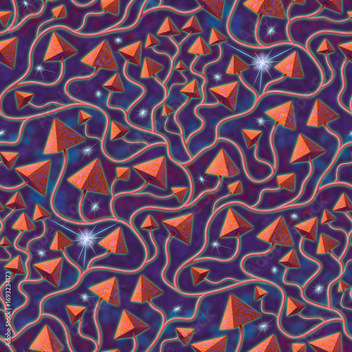 Pyramid Mushroom Cosmic Trip