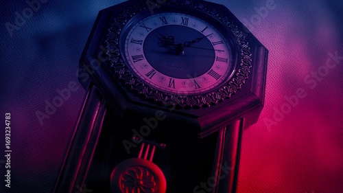 Paranormal Storm And Lightning Strikes Light Up Old Clock