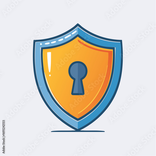 Shield Icon With Keyhole