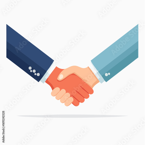 Businesspeople Handshake Flat Design