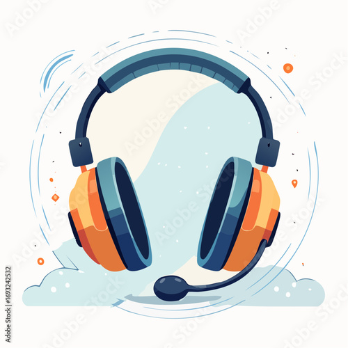 Colorful Headphones Illustration