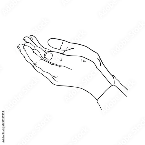 Hands are praying