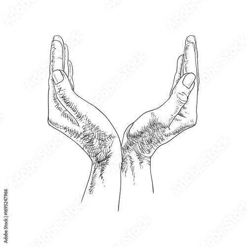 Hands are praying