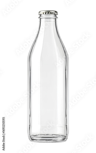 Wallpaper Mural Empty glass bottle with metallic cap, perfect for product mockups, drinks, and branding designs Torontodigital.ca