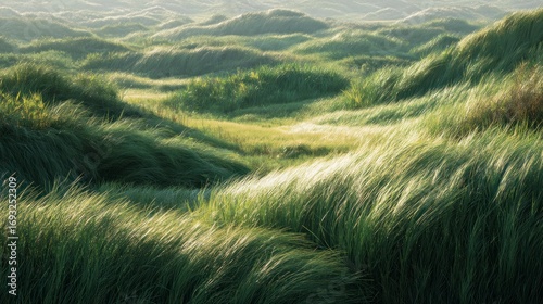 Rolling green hillscape