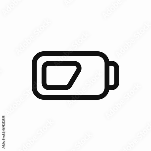 battery half icon sign vector