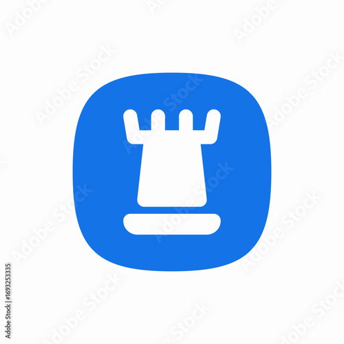 chess rook icon sign vector