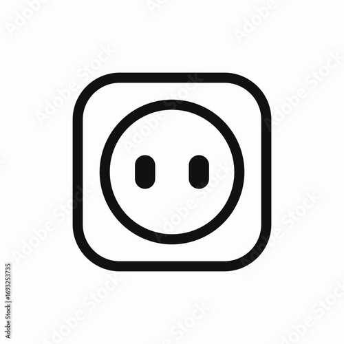 electricty socket icon sign vector