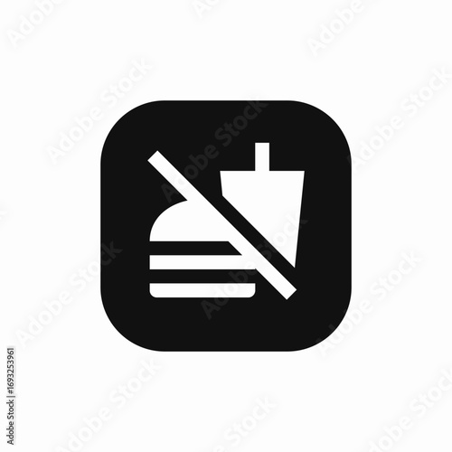 food prohibited icon sign vector