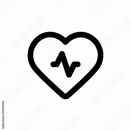 heart pulse icon sign vector