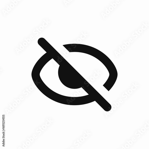 hide eye icon sign vector