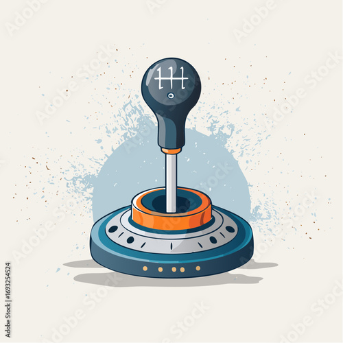 Cartoon Car Gear Shift