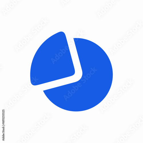 statistics pie icon sign vector