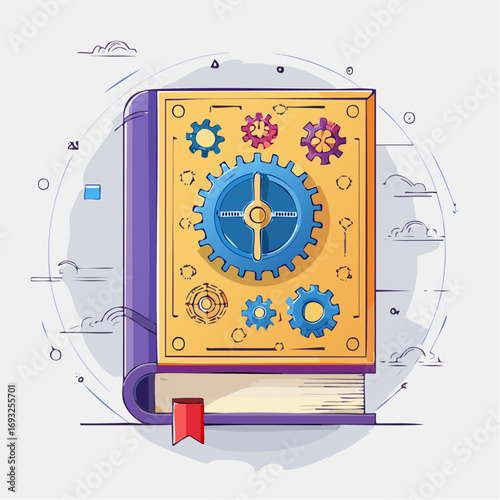 Steampunk Book With Gears