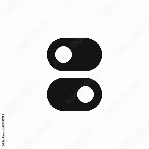 toggle buttons icon sign vector