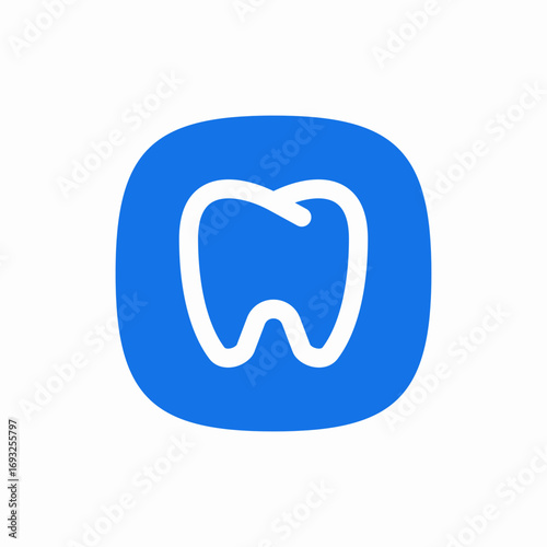 tooth dental icon sign vector