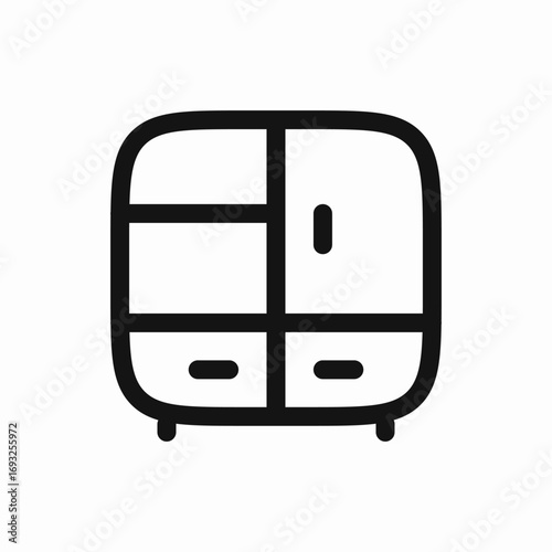 wardrobe cabinet icon sign vector