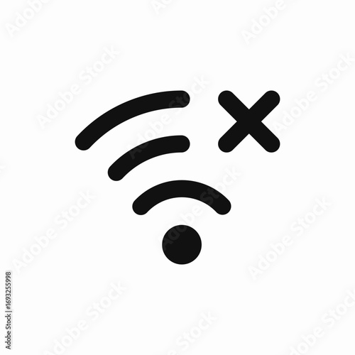 wifi error icon sign vector
