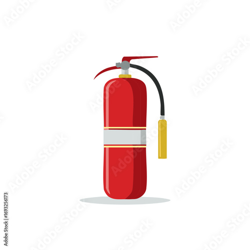 Isolated Fire Extinguisher Safety Equipment Red and Black Color for Emergency