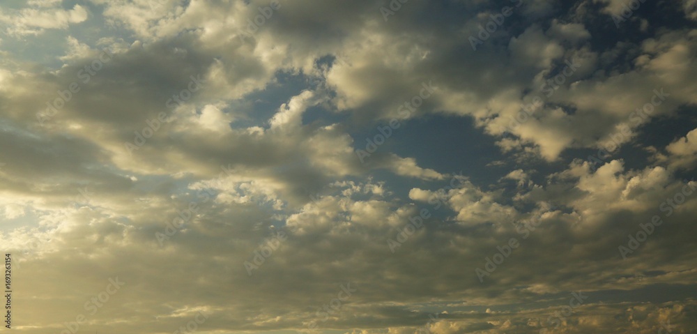 Obraz premium Blue sky & clouds. Graphic design concept