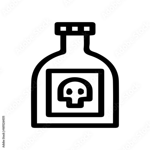 Poison Bottle Line Icon