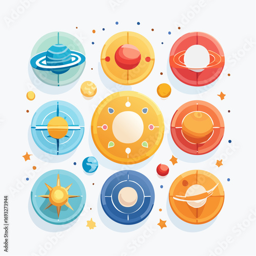 Colorful Flattened Planets