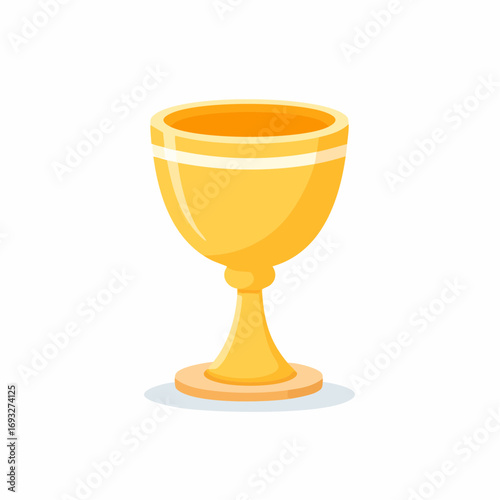 Gold Chalice Isolated On White Background
